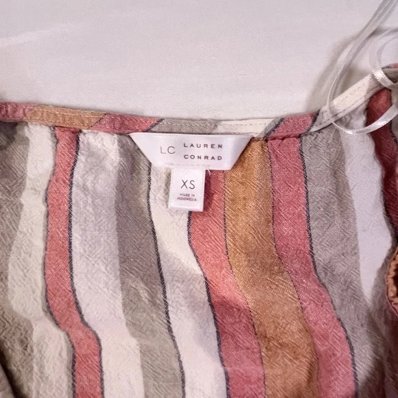 LC Lauren Conrad Striped Ruffle Mini Dress - Picture 2 of 3